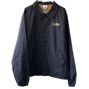 LRG Lifted Research Group Black Button Up Windbreaker X-Large Jacket